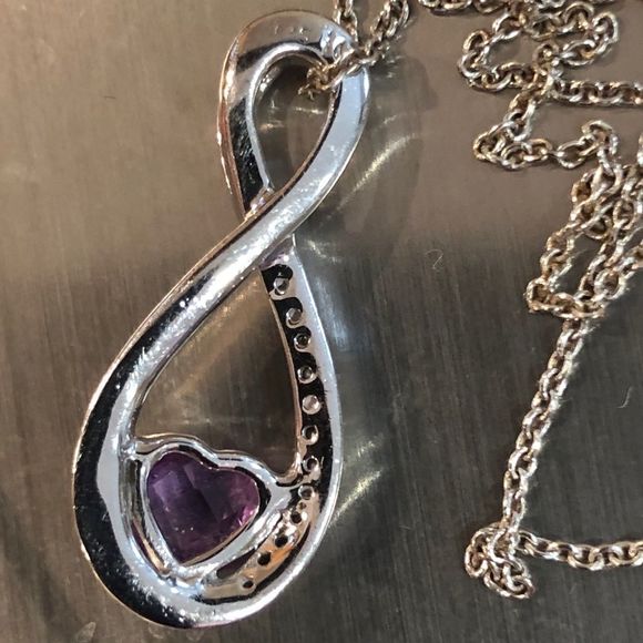 heart stone with infinity love ❤️ purple tone - Picture 4 of 12